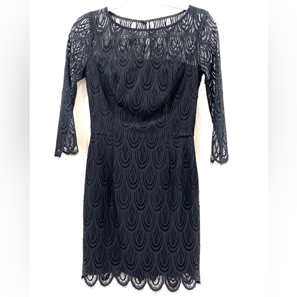 Lily Pulitzer black/true navy lace dress size 0